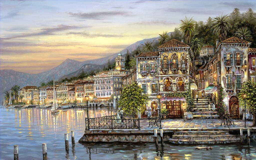 Bellagio Lac de Côme Robert F cityscapes Peintures à l'huile